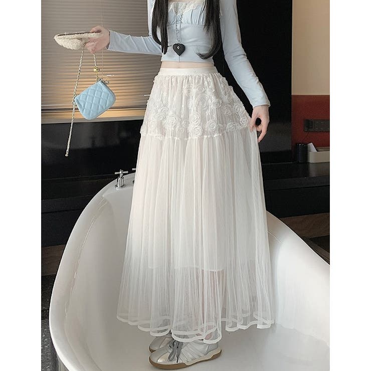 ひもがあるチュール無地スカート | Ulysses | 詳細画像2 