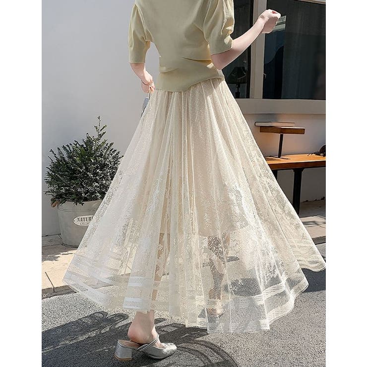 シンプルフリル付きチュール無地スカート | Ulysses | 詳細画像4 