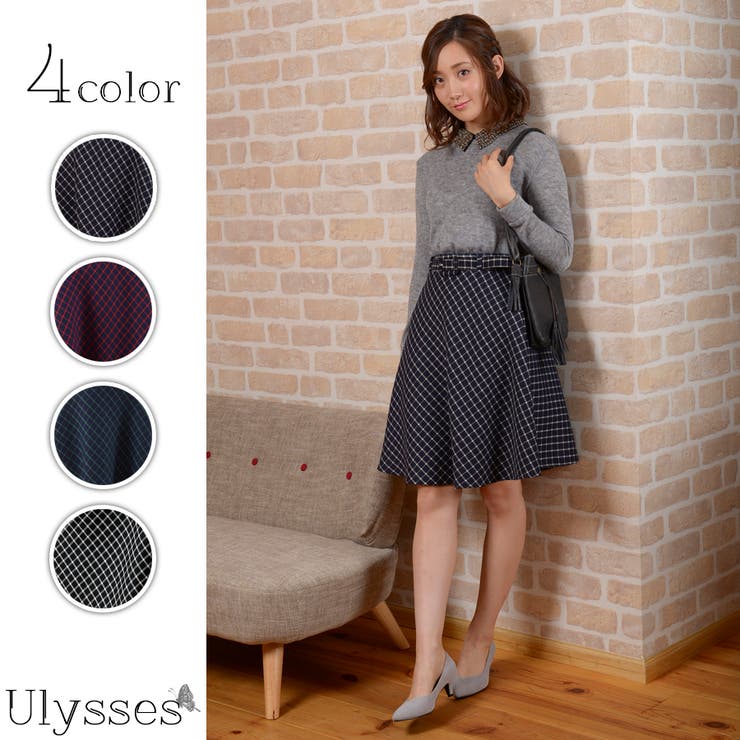 チェックスカート Ul Sベルト ループ付き 品番 Ntrw Ulysses ユリシス のレディースファッション通販 Shoplist ショップリスト