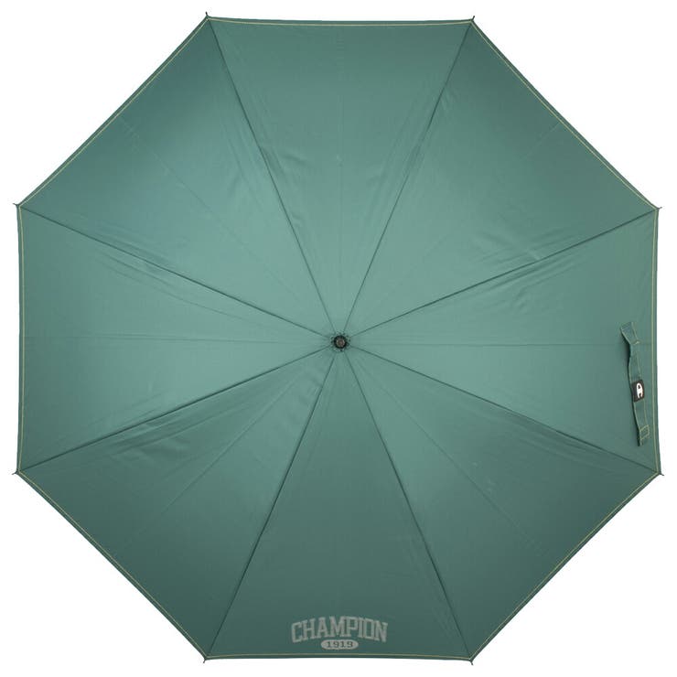 グリーン | チャンピオン 男女兼用 無地 ガレッジロゴ ステッチ 耐風 ジャンプ長傘 | アンビープラス