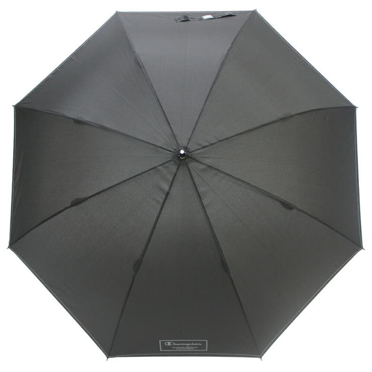 ブラック | チャンピオン 紳士 耐風 無地 ステッチ ジャンプ 長傘 | アンビープラス