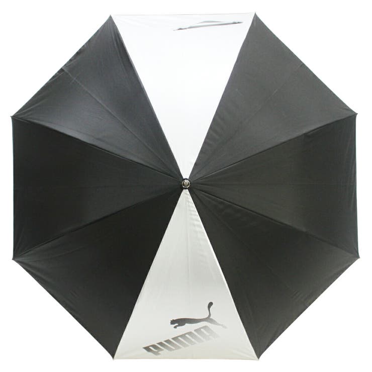 ブラック | プーマ 晴雨兼用 シルバーコーティング コンビ ワンポイント ジャンプ長傘 | アンビープラス