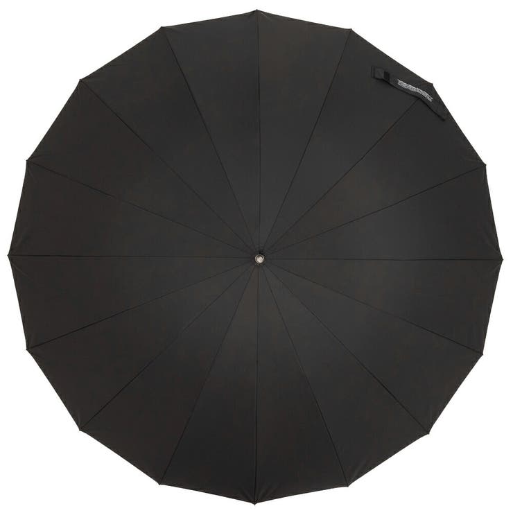 ブラック | 快滴DRY 男女兼用 超撥水 耐風  無地 大判 16本骨 手開長傘 | アンビープラス
