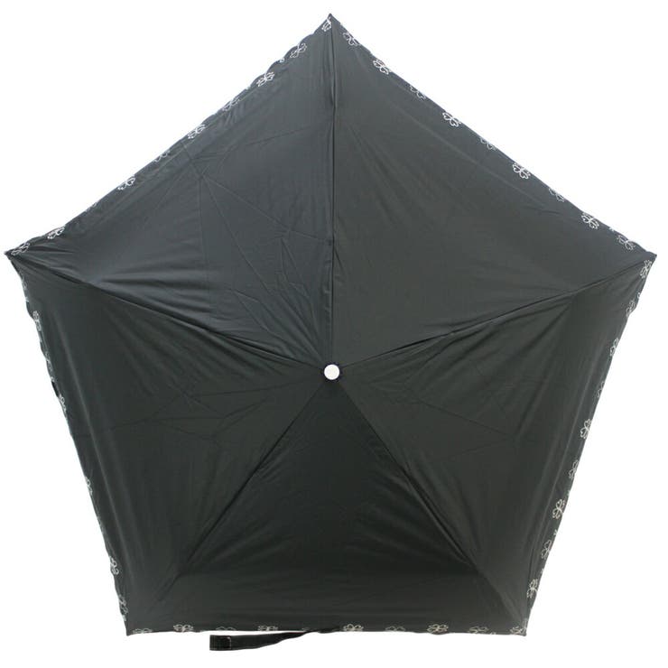 ブラック | umbe+ 晴雨兼用 完全遮光 刺繍 ブラックコーティング 3段ミニ折傘 | アンビープラス