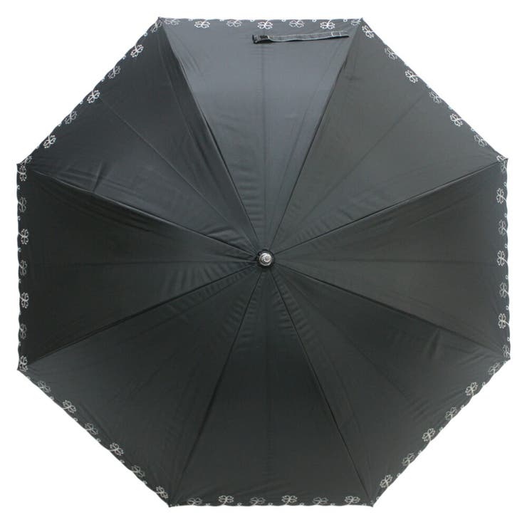 ブラック | umbe+ 晴雨兼用 完全遮光 刺繍ブラックコーティング ショート長傘 | アンビープラス