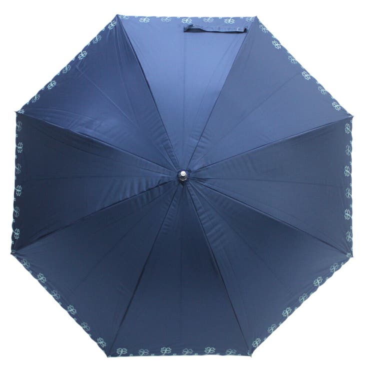 ネイビー | umbe+ 晴雨兼用 完全遮光 刺繍ブラックコーティング ショート長傘 | アンビープラス