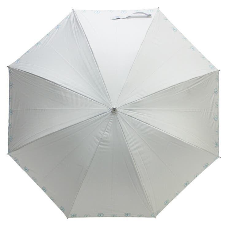 オフホワイト | umbe+ 晴雨兼用 完全遮光 刺繍ブラックコーティング ショート長傘 | アンビープラス