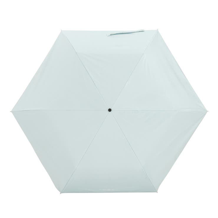 ペールブルー | umbe+ 婦人 晴雨兼用 完全遮光  無地 フラット3段ミニ折傘 | アンビープラス