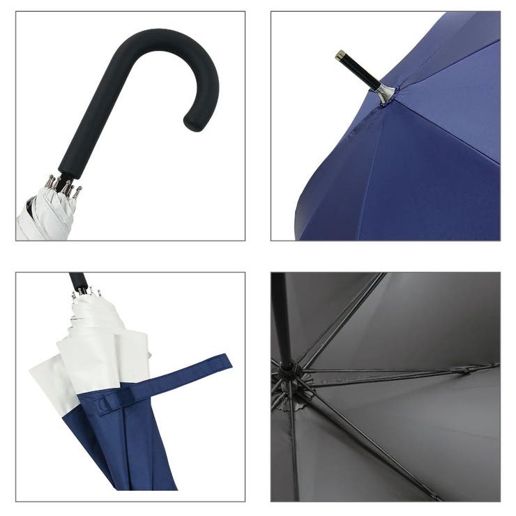 umbe+ 晴雨兼用 完全遮光 切継 ブラックコーティング ショート長傘 | アンビープラス | 詳細画像4 