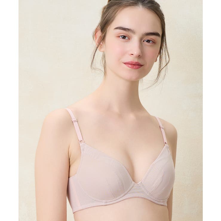 ピンク | ぷっくり上胸と背中すっきり BRAGENIC シンプル BUN101 | une nana cool