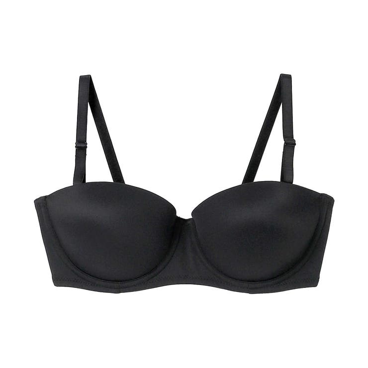 ブラック | モールド ストラップレスブラ JB0111 | une nana cool
