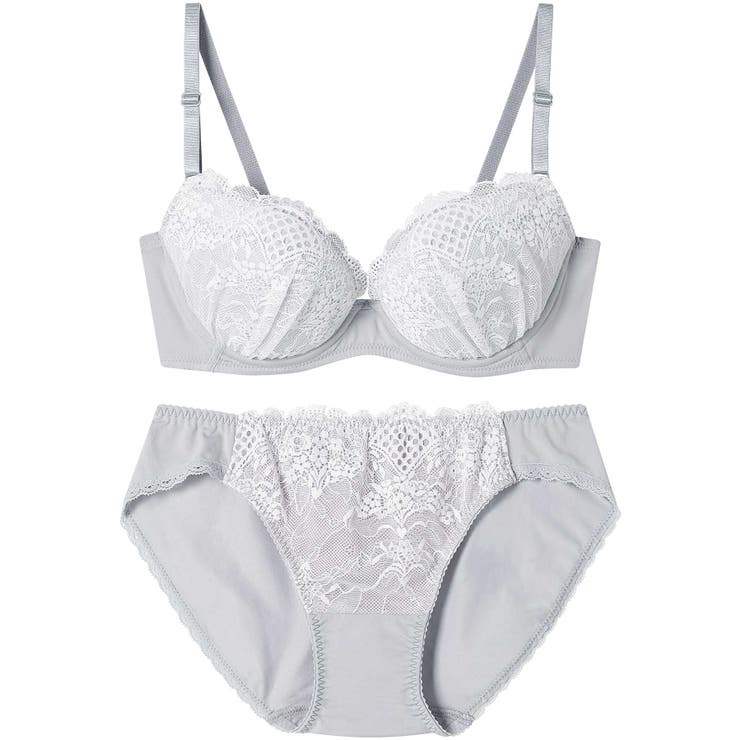 グレー | 【WEB限定】ブラ＆ショーツセット JB1212 | une nana cool
