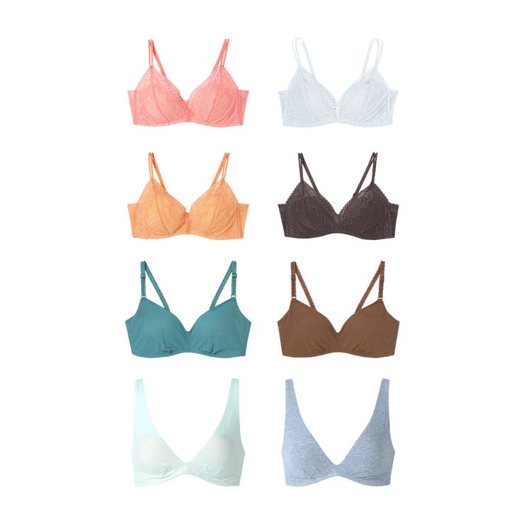 364シリーズ(シンプル・レース・コットン)ブラ3枚セット JB1408 | une nana cool | 詳細画像2 