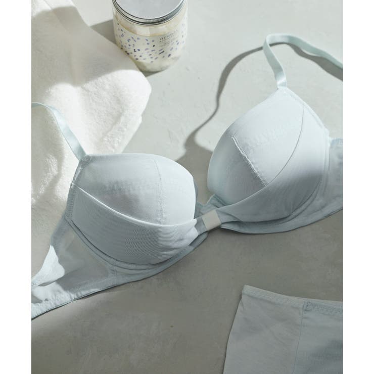 グレー | 胸もとフィットをリボンでキープ リボンブラシンプル JB2000 | une nana cool