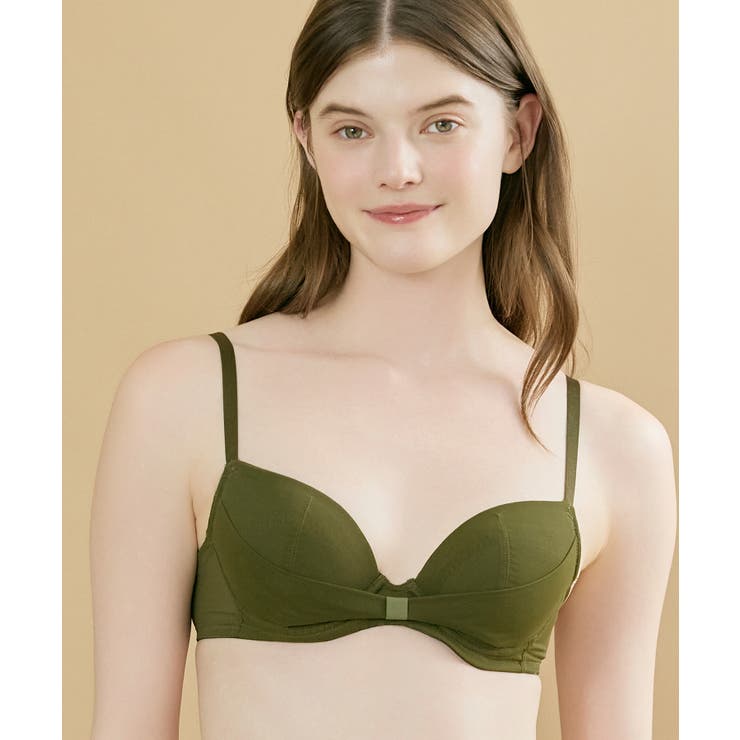 オリーブ | 胸もとフィットをリボンでキープ リボンブラシンプル JB2000 | une nana cool