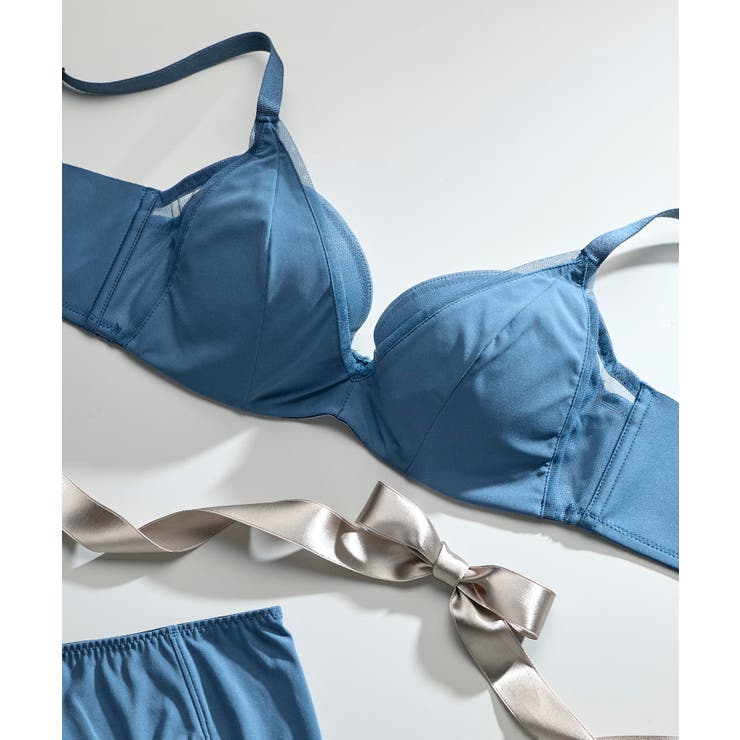 ブルーグリーン | さあ、わたし シンプル 脇高ブラジャー JB2310 | une nana cool