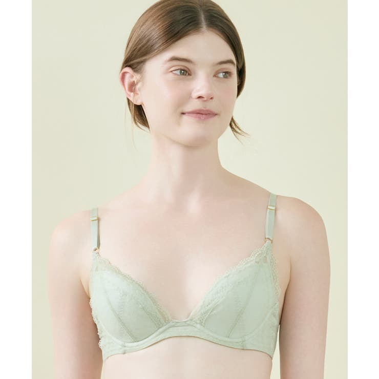 リニューアル【綿混】ビタードットコットン 3/4カップブラ JB2780 | une nana cool | 詳細画像1 