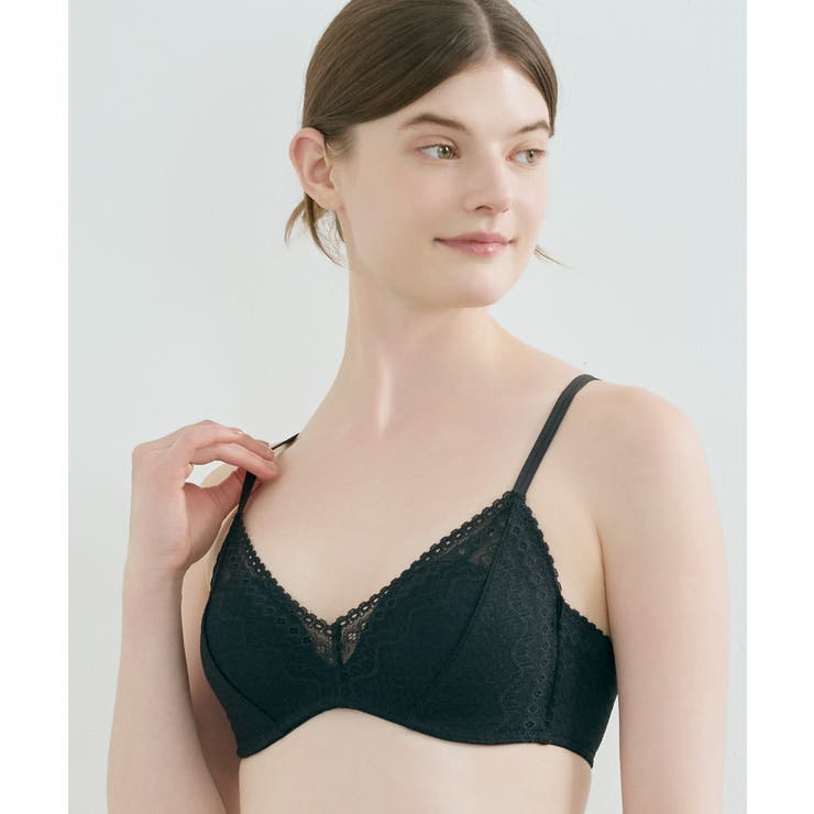 ブラック | 特別な日以外の364日つけたくなるブラ 364ブラ レース JB3510 | une nana cool