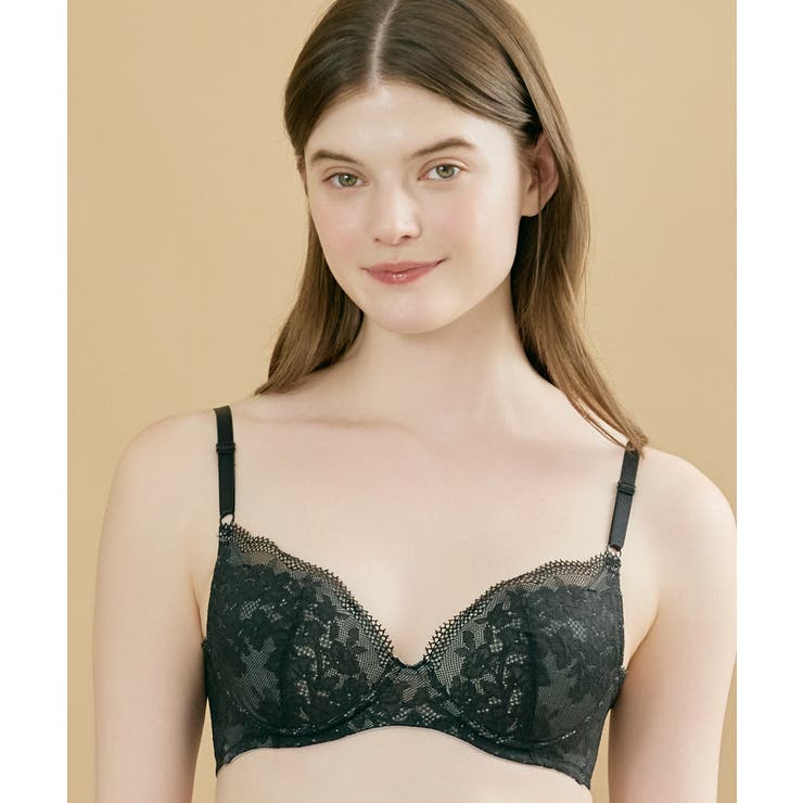 ブラック | Happy bloom ぷっくり上胸と背中すっきり | une nana cool