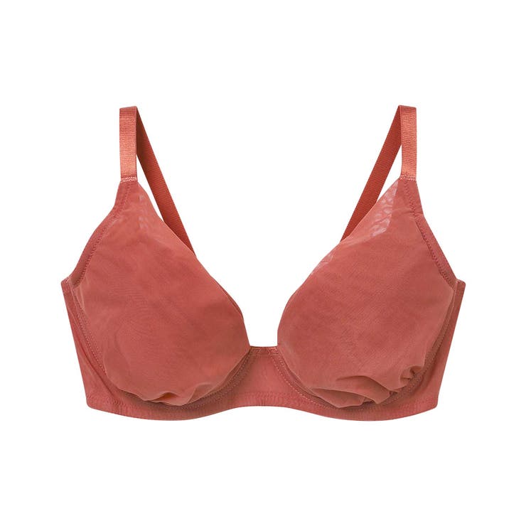 テラコッタ | 小さく見せるブラ ミニマイザーブラ シンプル JB4103 | une nana cool
