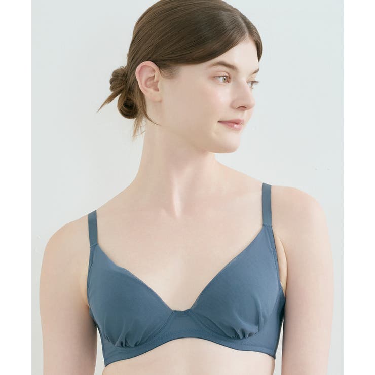 ブルーグリーン | 小さく見せるブラ ミニマイザーブラ シンプル JB4103 | une nana cool