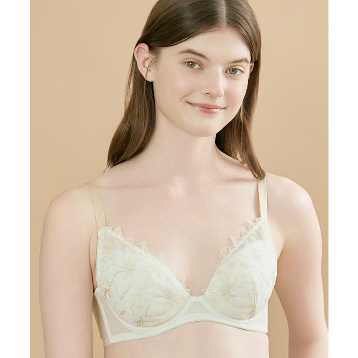 ナチュラル | 小さく見せるブラ ミニマイザーブラ レース JB4104 | une nana cool