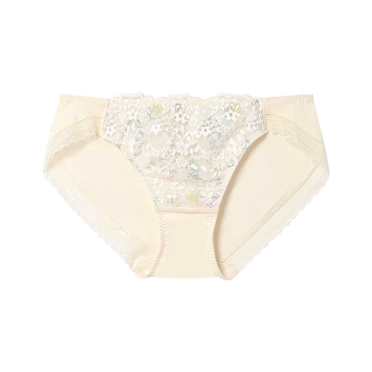 クリーム | 小さく見せるミニマイザーブラ レース ショーツ JF1005 | une nana cool