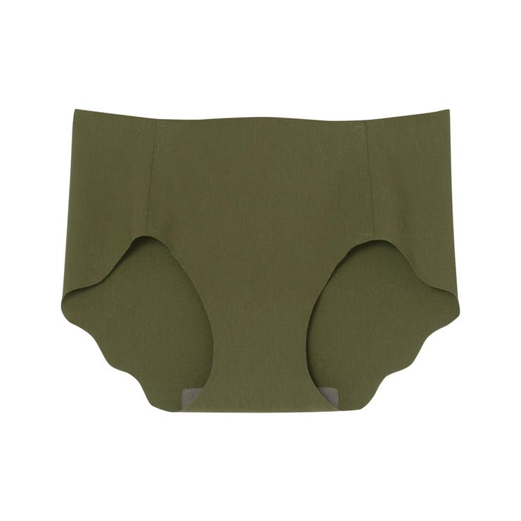 オリーブ | 汗消臭 綿混 フラット仕上げ ショーツ JF1010 | une nana cool