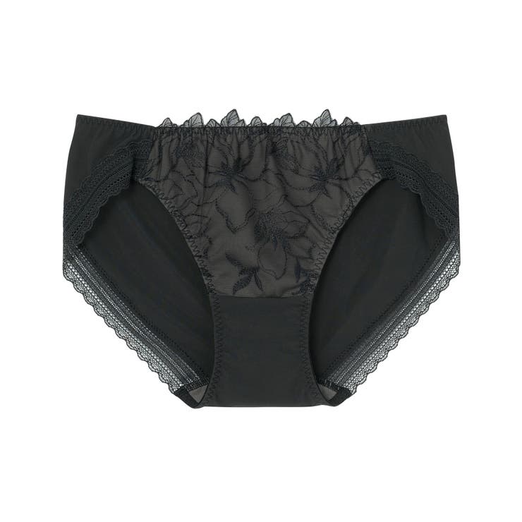 ブラック | 小さく見せるミニマイザーブラ レース ショーツ JF1104 | une nana cool