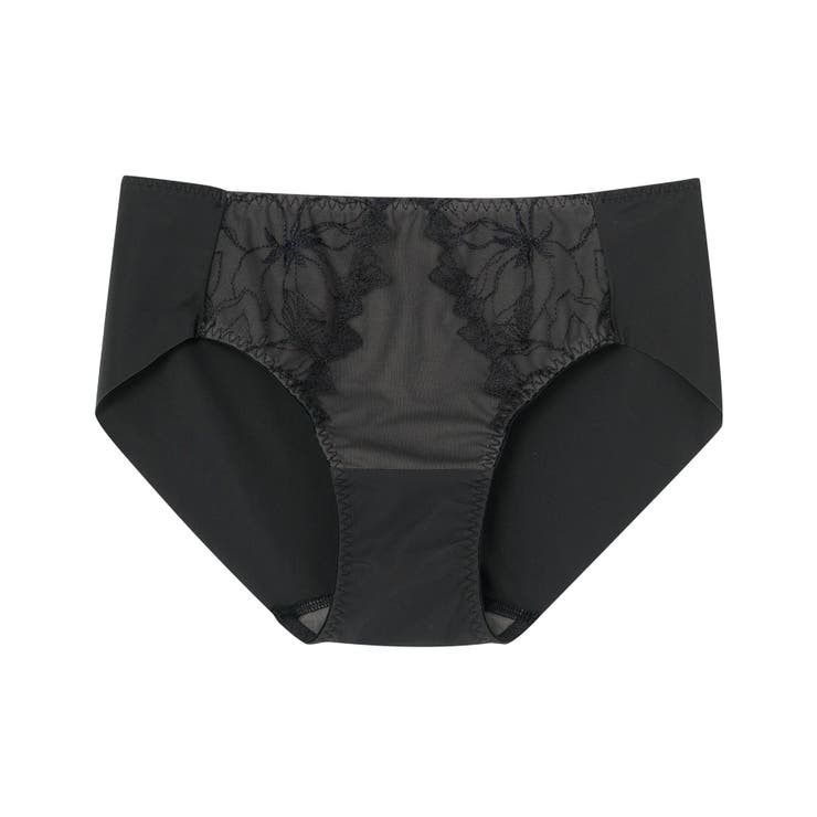 ブラック | 小さく見せるミニマイザーブラ レース ショーツ JF2104 | une nana cool