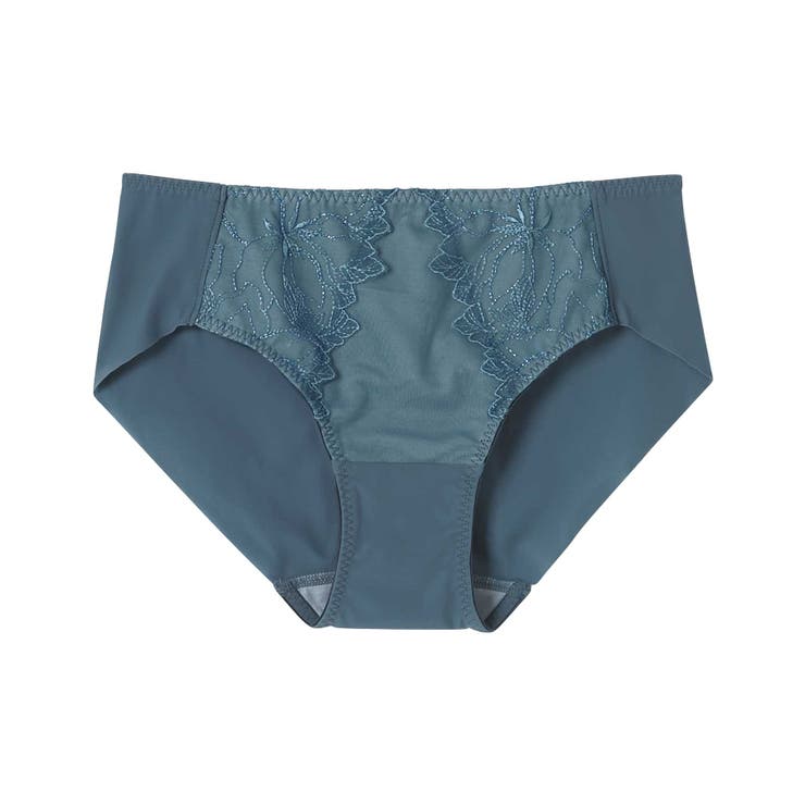 ブルーグリーン | 小さく見せるミニマイザーブラ レース ショーツ JF2104 | une nana cool