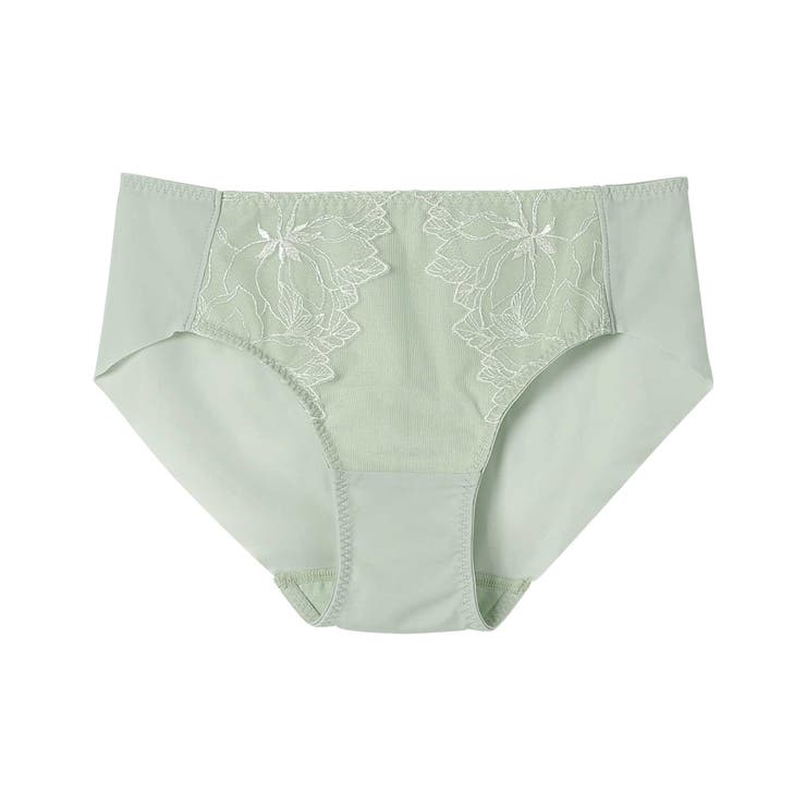 ライトオリーブ | 小さく見せるミニマイザーブラ レース ショーツ JF2104 | une nana cool