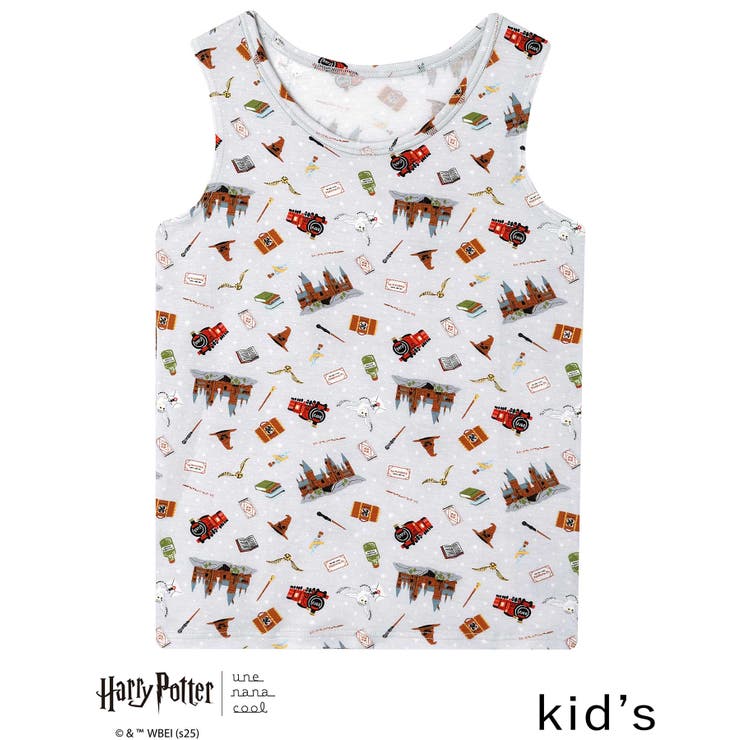グレー | 【ハリー ポッターコラボ】キッズ 男女児兼用トップ（ノースリーブ） | une nana cool