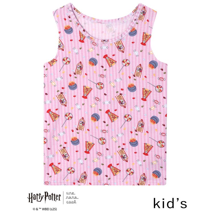 ピンク | 【ハリー ポッターコラボ】キッズ 男女児兼用トップ（ノースリーブ） | une nana cool