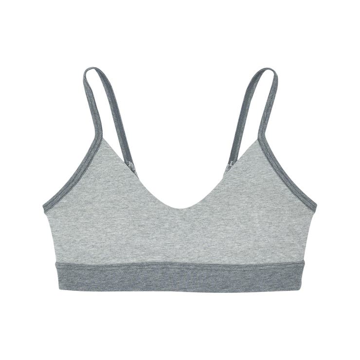 綿ベア天竺 カラーブロッキング ノンワイヤーブラジャー LB1073 | une nana cool | 詳細画像12 