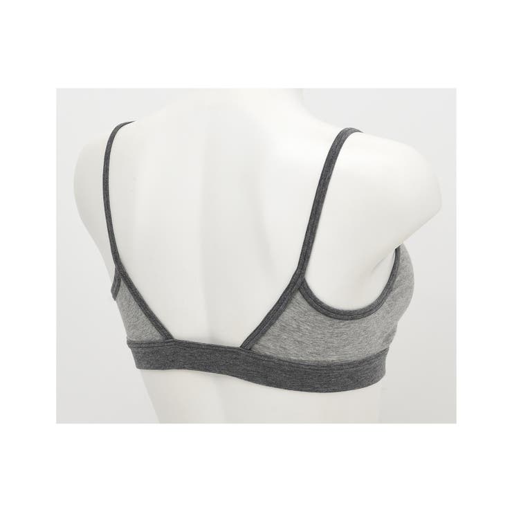 綿ベア天竺 カラーブロッキング ノンワイヤーブラジャー LB1073 | une nana cool | 詳細画像5 