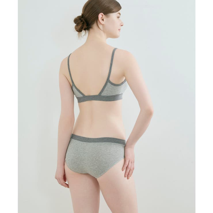 綿ベア天竺 カラーブロッキング ノンワイヤーブラジャー LB1073 | une nana cool | 詳細画像6 