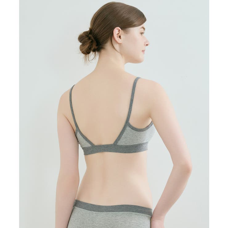 綿ベア天竺 カラーブロッキング ノンワイヤーブラジャー LB1073 | une nana cool | 詳細画像8 