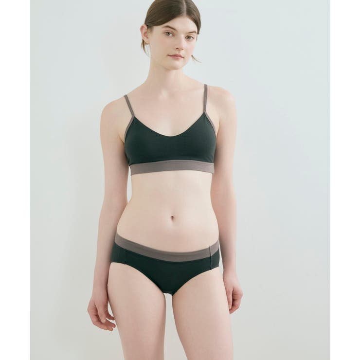 綿ベア天竺 カラーブロッキング ノンワイヤーブラジャー LB1073 | une nana cool | 詳細画像9 