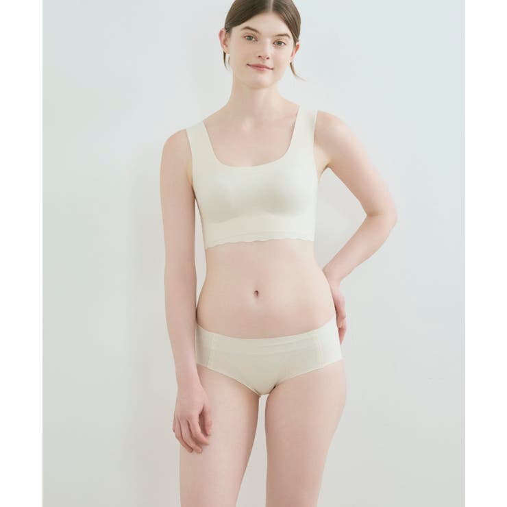 汗消臭 綿混フラット仕上げ ノンワイヤーブラ LB1079 | une nana cool | 詳細画像2 