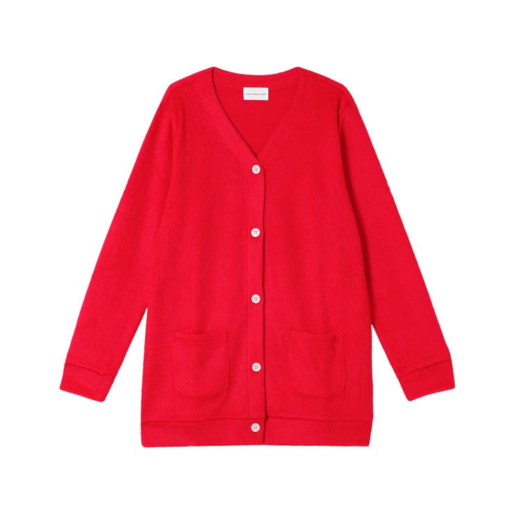 レッド | ビーバー仕立てカーディガン LP4400 | une nana cool