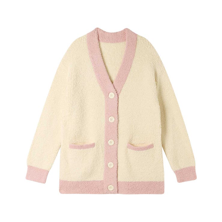 クリーム | カラーブロッキング カーディガン LP4705 | une nana cool