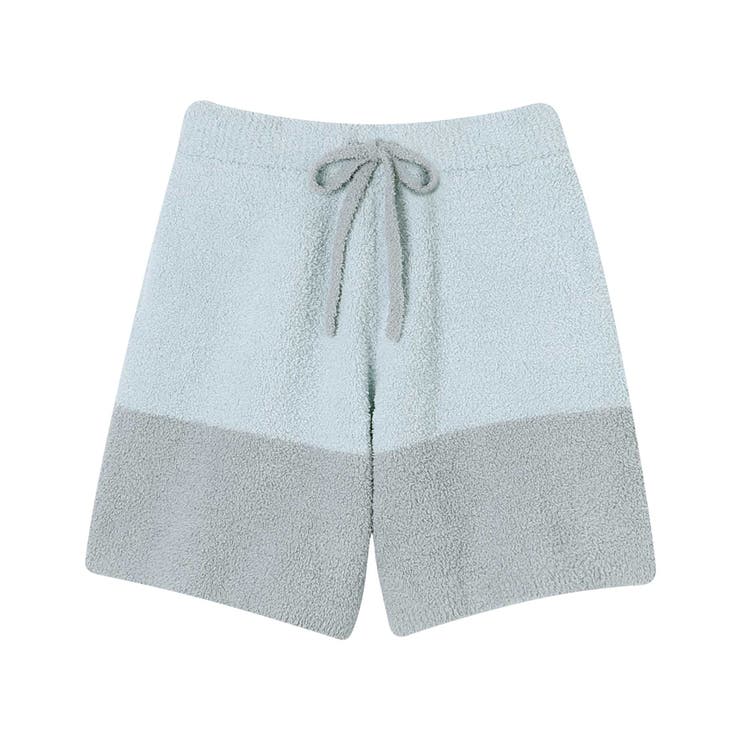 サックスブルー | カラーブロッキング ショートパンツ LP5701 | une nana cool