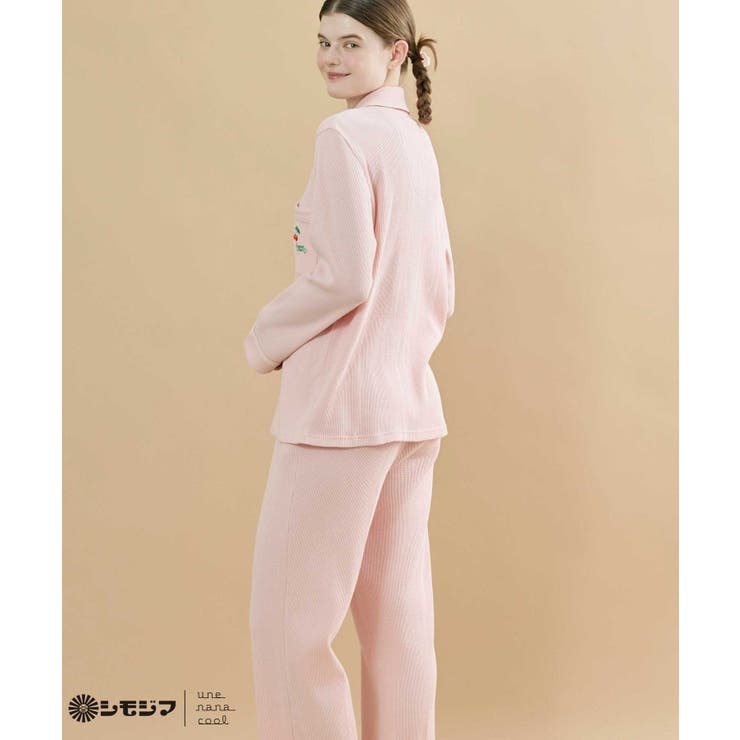 MADE WITH シモジマ 【綿100%】開襟ワッフルパジャマ LP6203 | une nana cool | 詳細画像20 