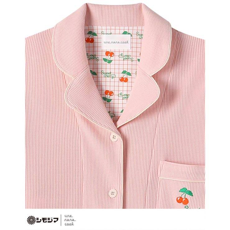 MADE WITH シモジマ 【綿100%】開襟ワッフルパジャマ LP6203 | une nana cool | 詳細画像24 