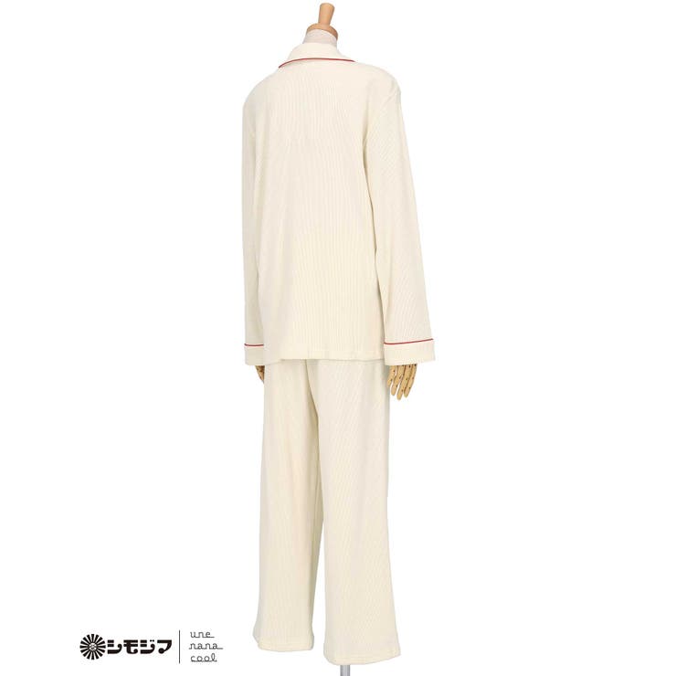 MADE WITH シモジマ 【綿100%】開襟ワッフルパジャマ LP6203 | une nana cool | 詳細画像8 