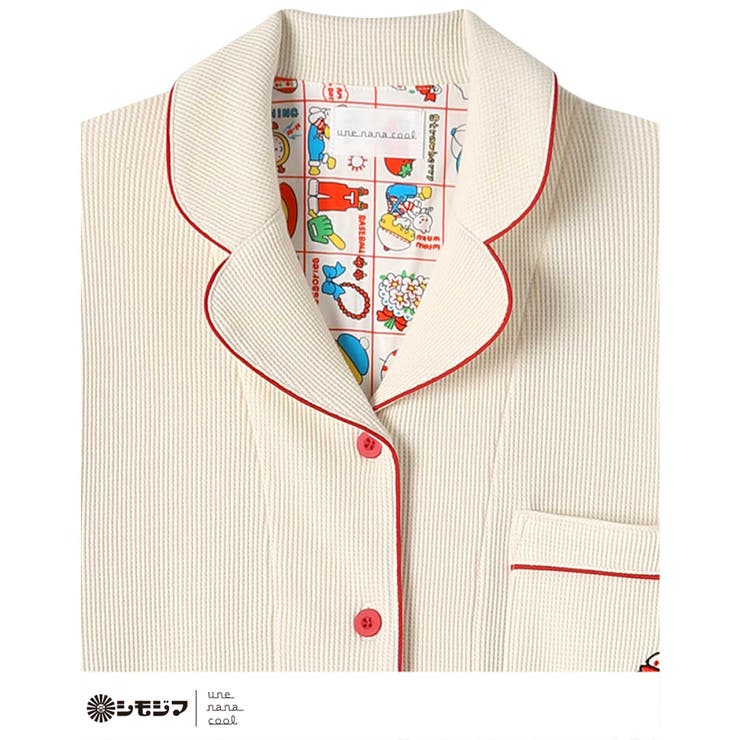 MADE WITH シモジマ 【綿100%】開襟ワッフルパジャマ LP6203 | une nana cool | 詳細画像9 