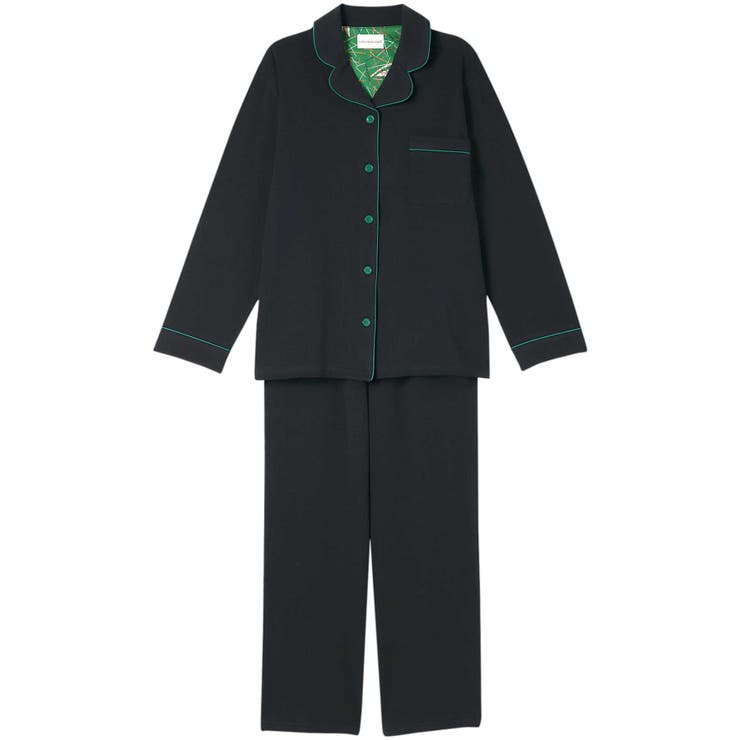 ブラック | 【綿混】40ソフトベア天竺パジャマ MADE WITH | une nana cool