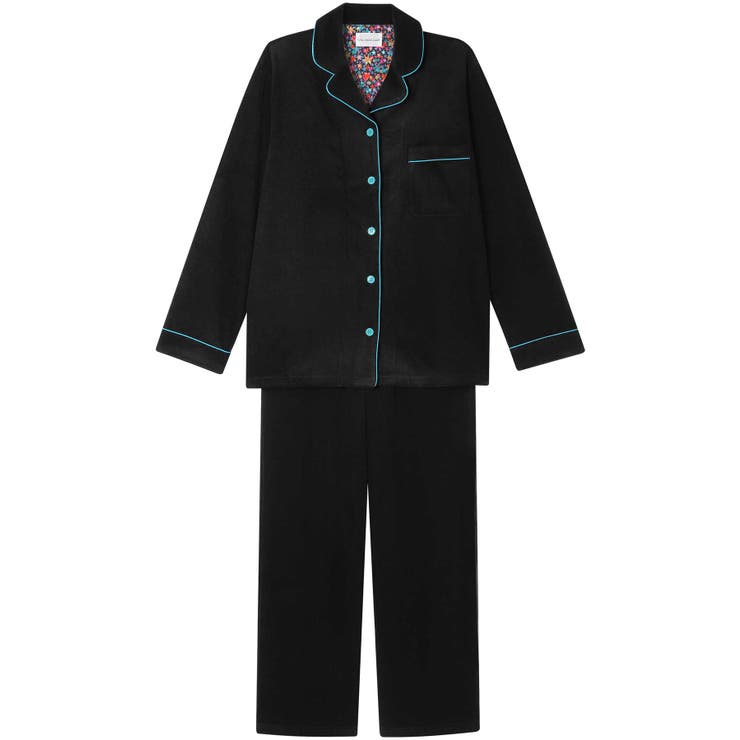 ブラック | なめらかパイルパジャマ MADE WITH | une nana cool