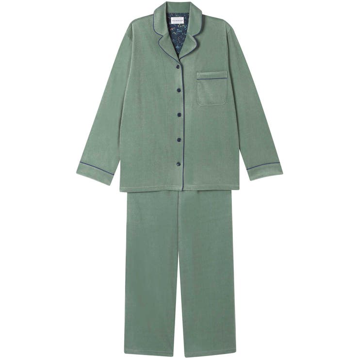グリーン | なめらかパイルパジャマ MADE WITH | une nana cool
